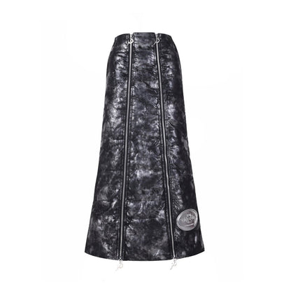 Space Black Quilted Skirt