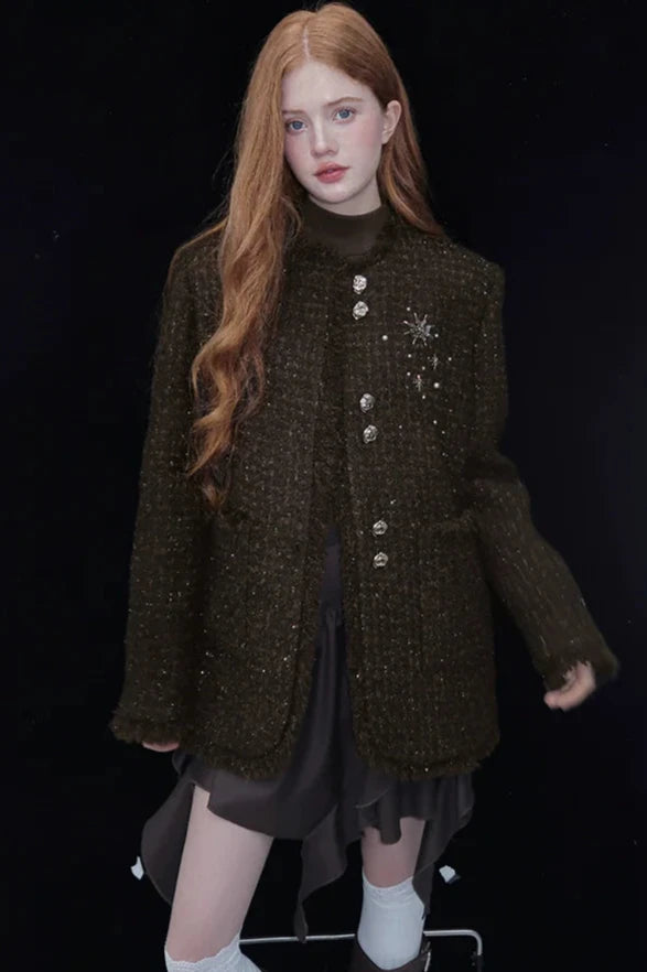 Salt Tea Spice Wool Short Jacket