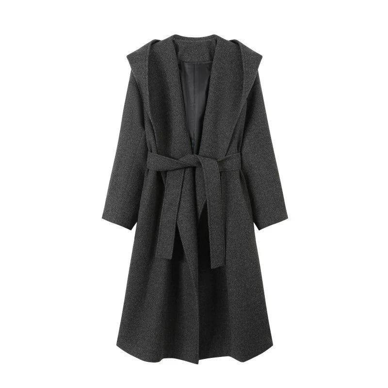 Woolen Wide-Leg Coat Set-Up