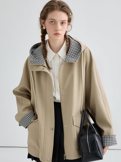 Hooded Small Loose Coat