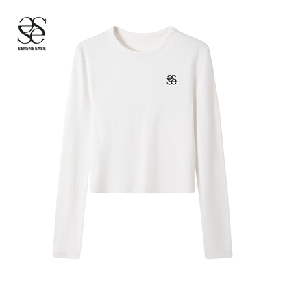 Niche White Logo Long Sleeve Shirt