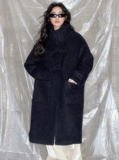 Chinese-style buckle loop coat