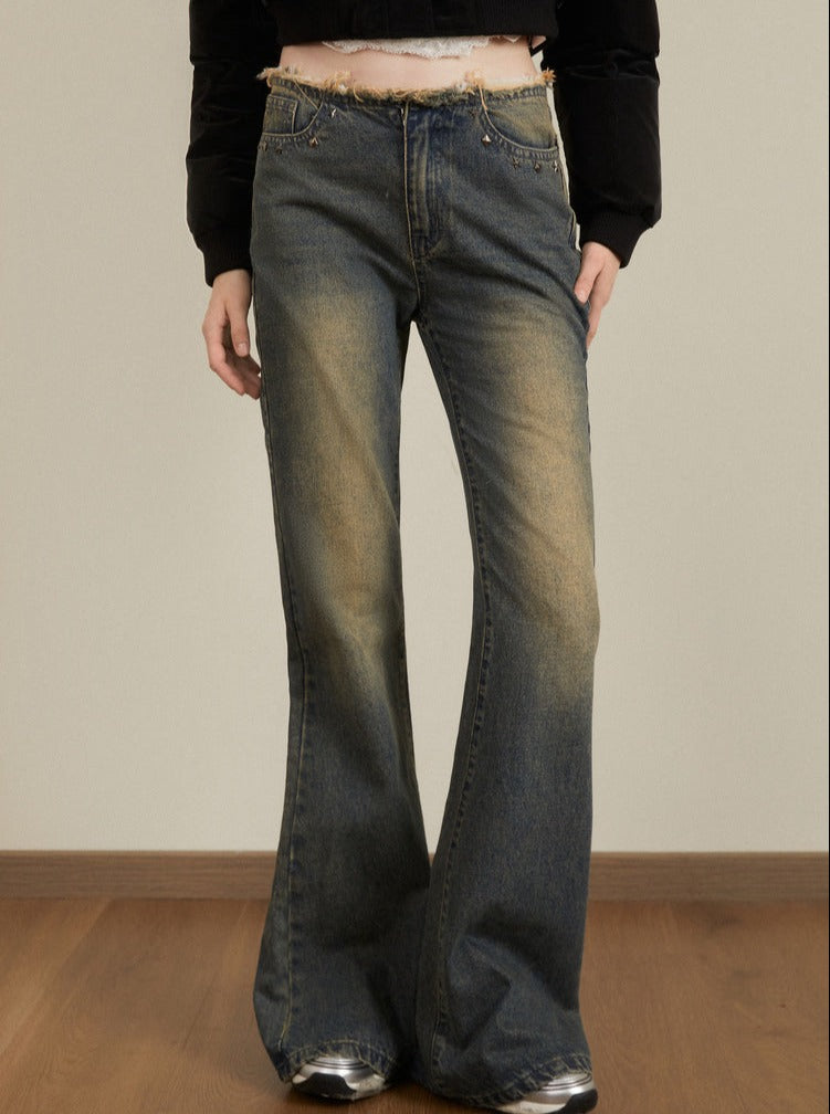 Flared jeans pants