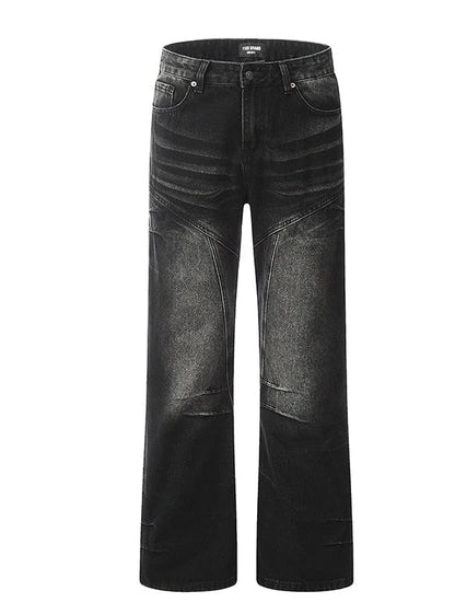 American Washed Distressed Straight Pants