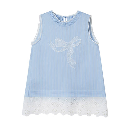 Embroidered Patchwork Sleeveless Top