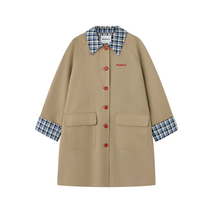 Vintage Plaid Long Coat