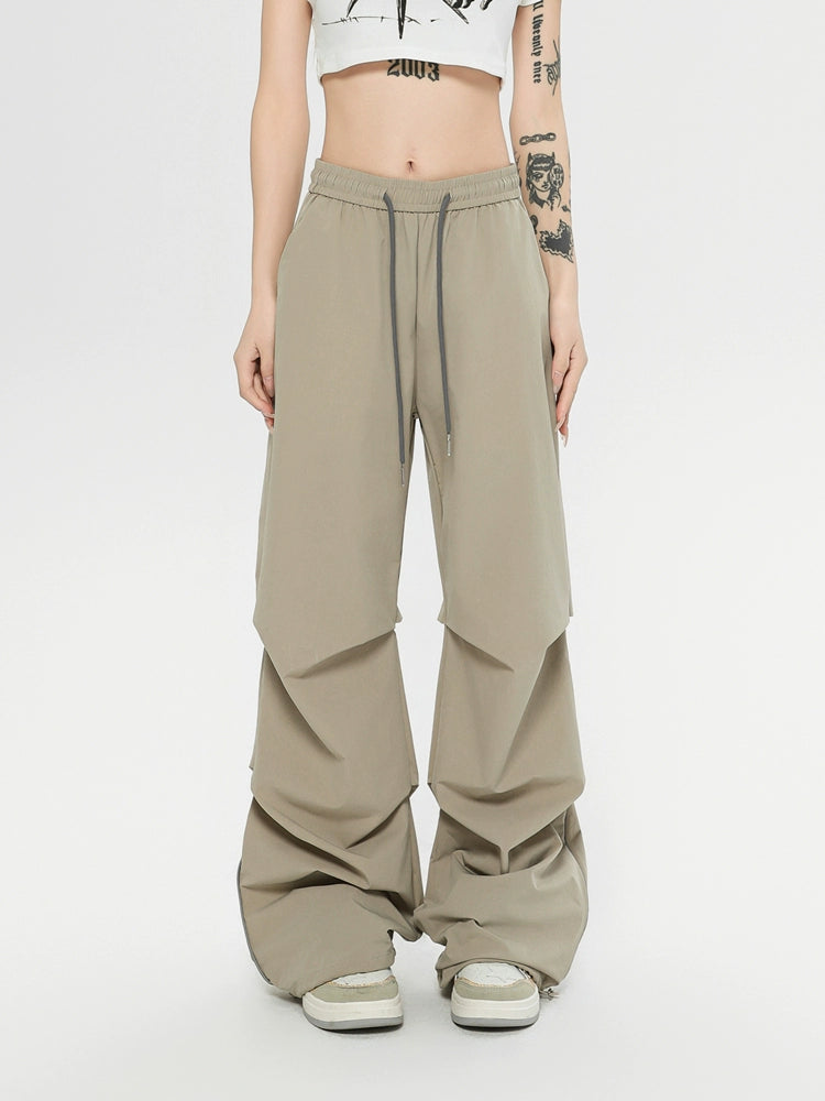 Retro Paratrooper Wide-Leg Cargo Pants