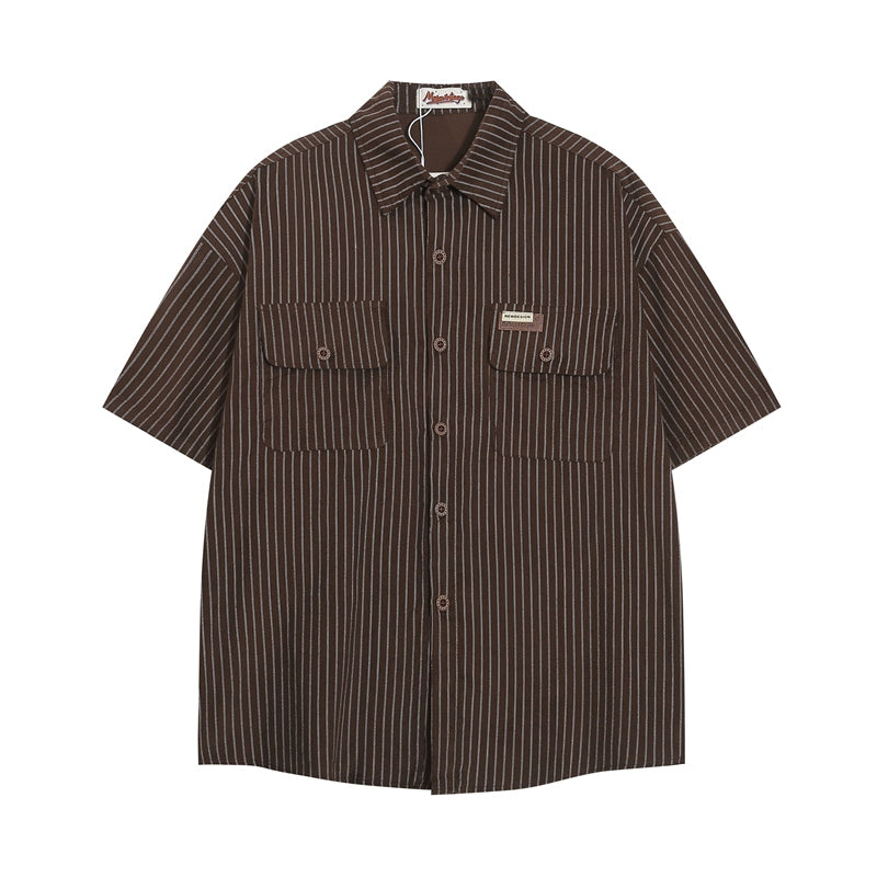 Retro Striped Maillard Shirt