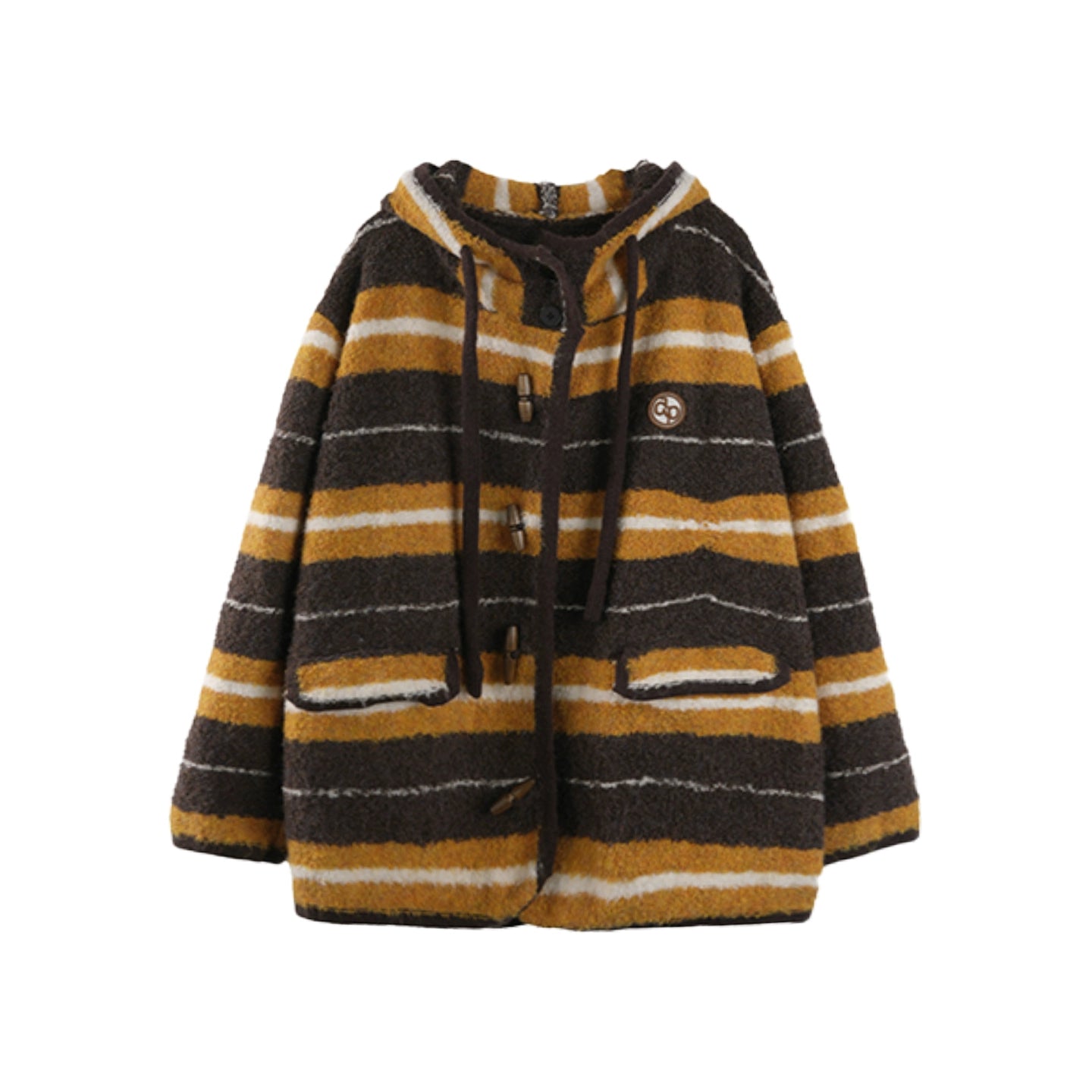 Melard Striped Hooded Coat