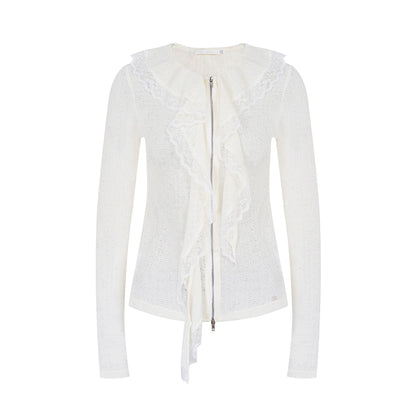 White Luxe Lace Cardigan