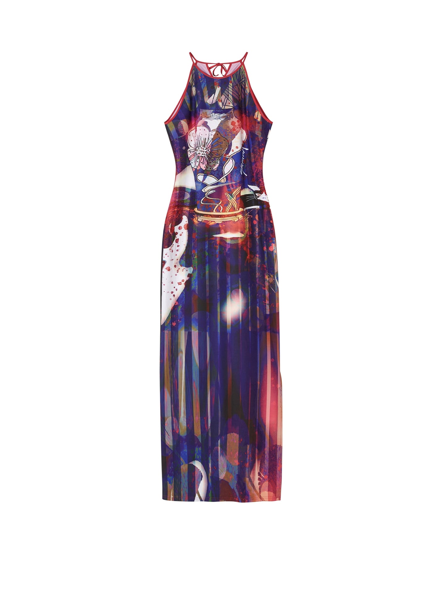 Botanical Slit Dress