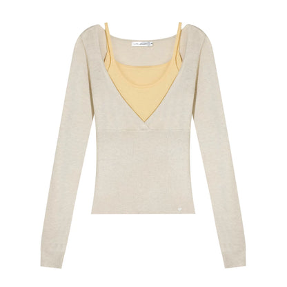 Wool Blend Color-Blocked Sweater