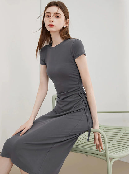 Thin Knit Short Sleeve Dress
