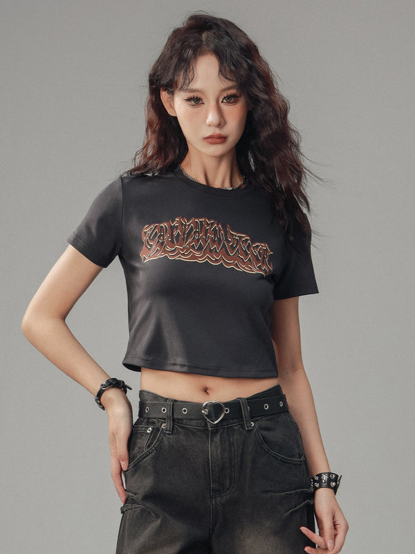 American Retro Slim Short Sleeve Top