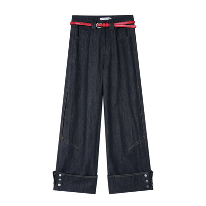 Lyocell Red Belted Pants