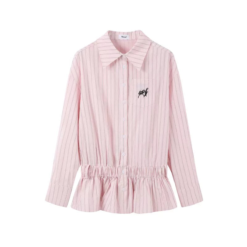 Waist-Cinching Shirt Dress Set-Up