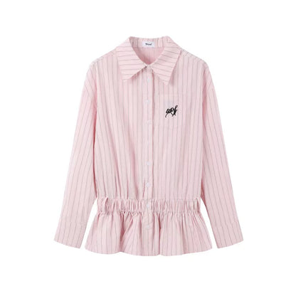 Waist-Cinching Shirt Dress Set-Up