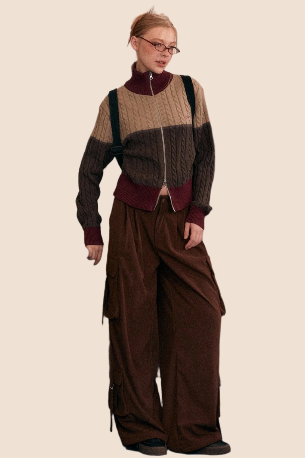 Loose Pleated Mop Pants