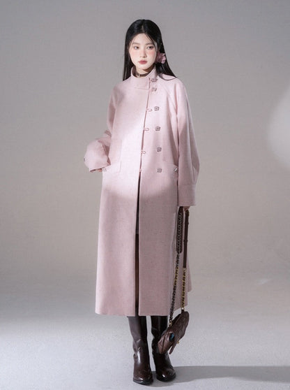 chimney collar mid-length jacket