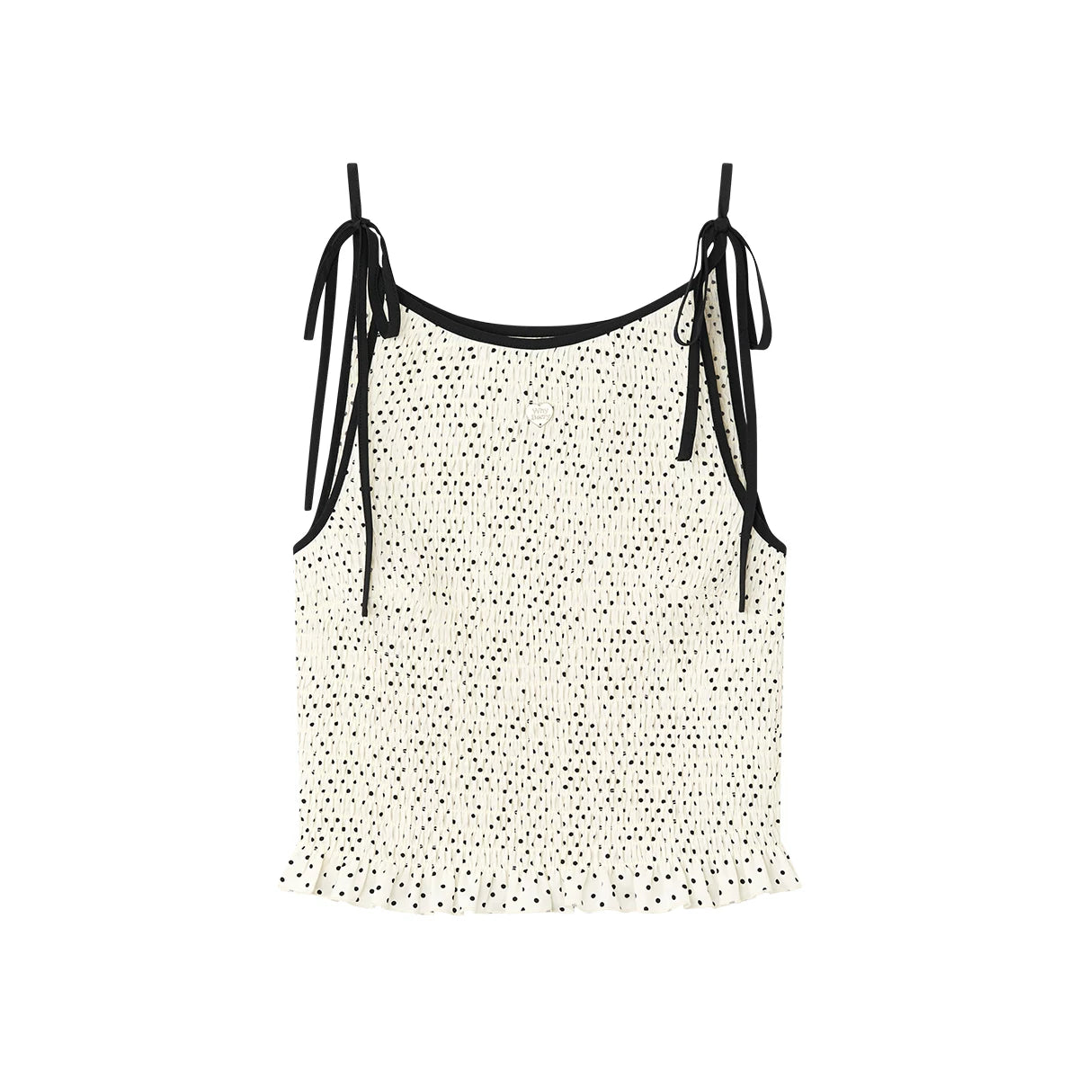 Sommerliches Sweetheart-Top mit Polka-Dots