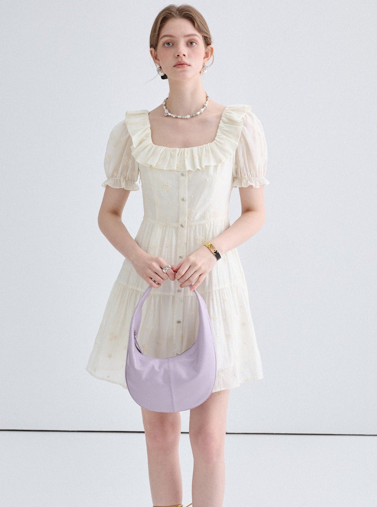 Short Sleeve Lace Tea Dress