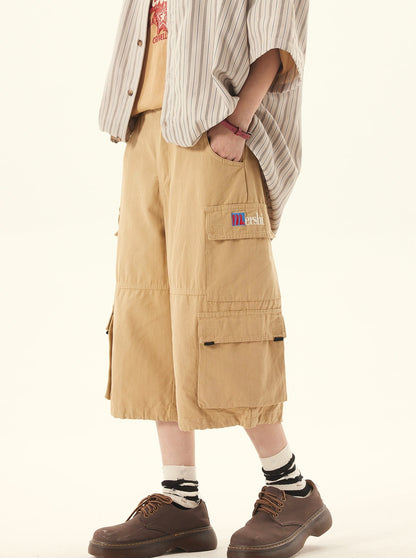 Vintage Khaki Cargo Casual Pants