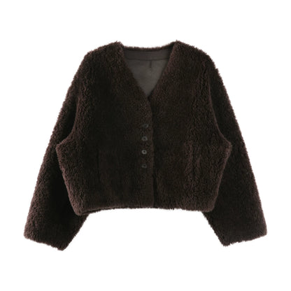 Shearling Wool Short Coat