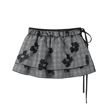 Versatile Lace-up Waist Skirt