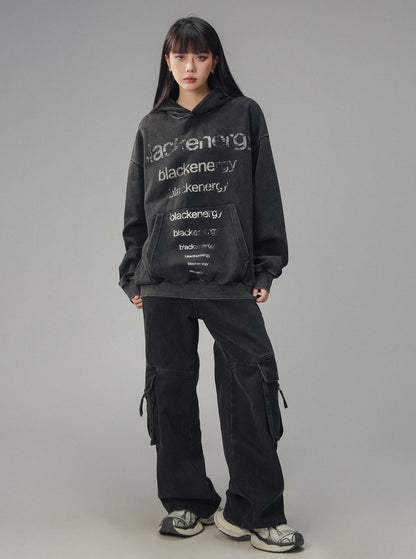 American Street Black Kapuzen -Sweatshirt Top