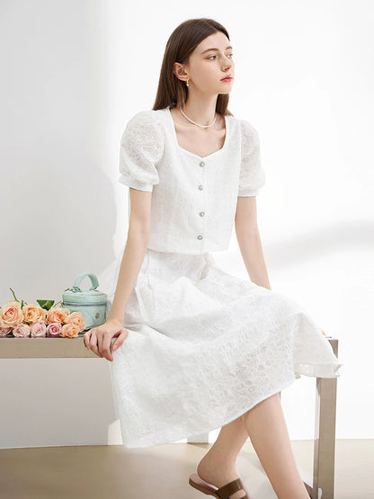 Little White Dress Set