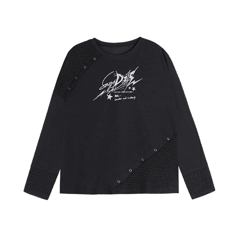 Fighting Spirit Knitted Long-Sleeved T-Shirt