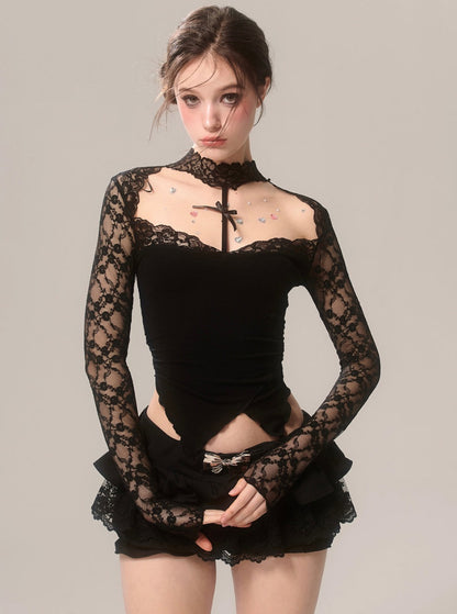 Sultry Off-Shoulder Lace Top