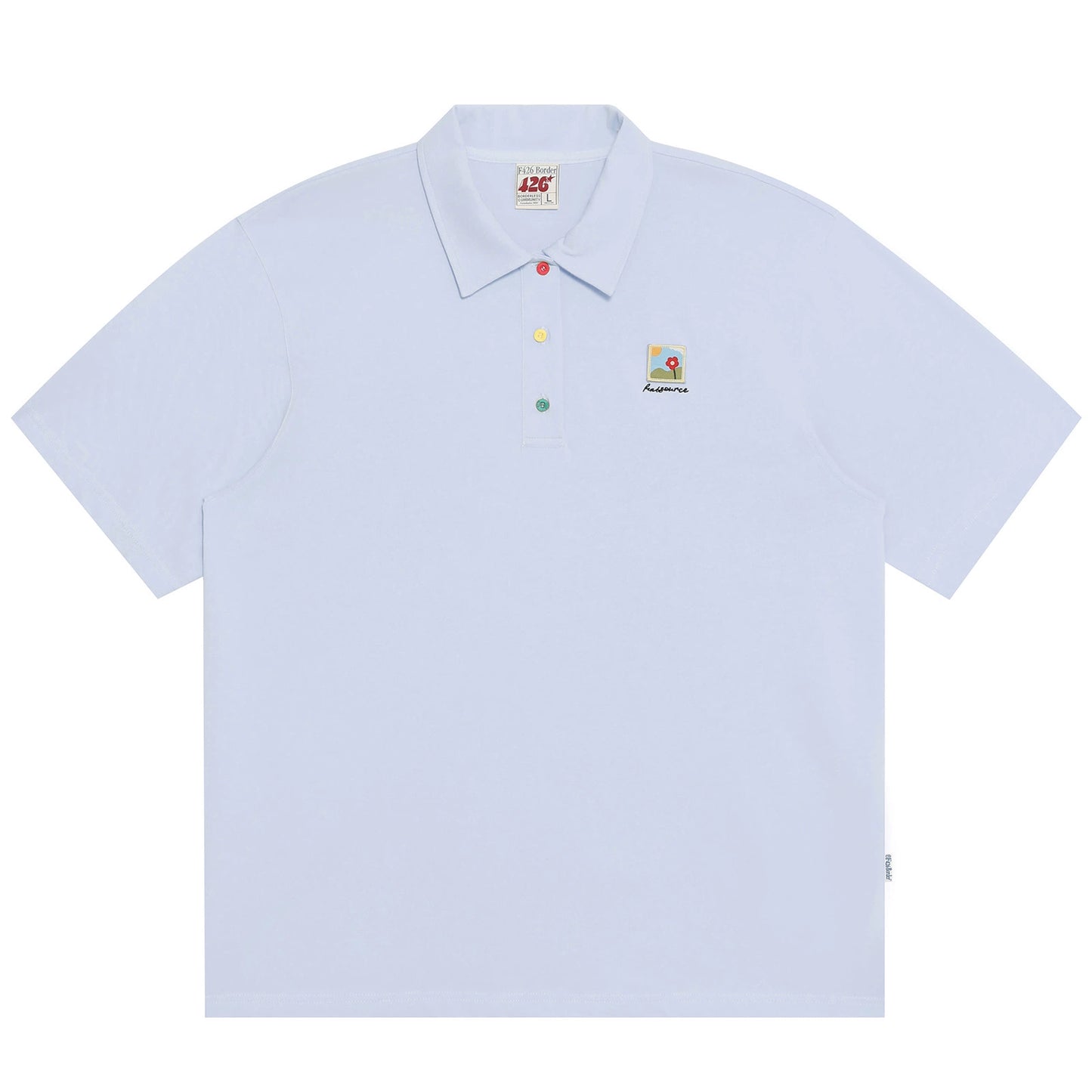 Loose Fit Embroidered Polo Shirt