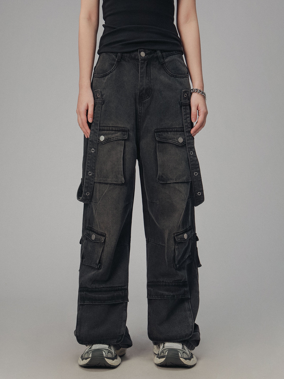 American Wash Distressed Jeans-Hose