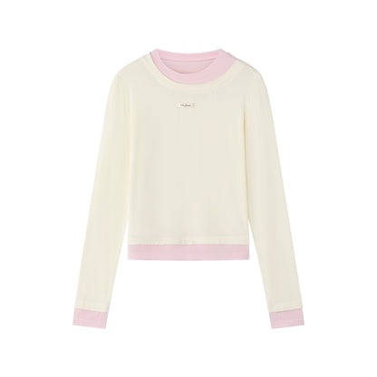 Fake Two Piece Base Layer Silk Top