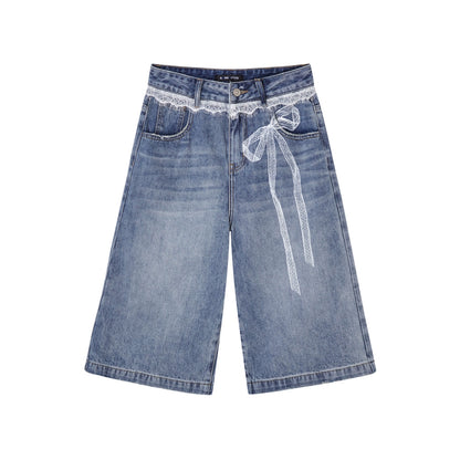 Summer Wide-Leg Denim Pants