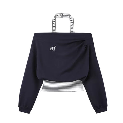 Gray Knitted Sporty Suit Set-Up