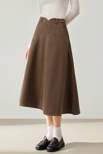 Temperament Mid-length A-line Skirt