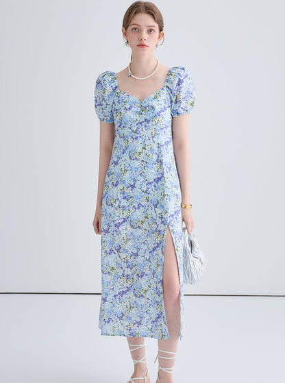 French Retro Floral Dress