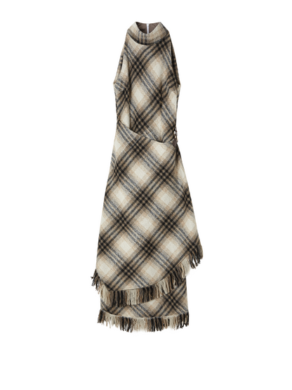 Plaid Woolen Suit Set-Up