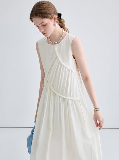 Crew Neck Irregular Long Dress