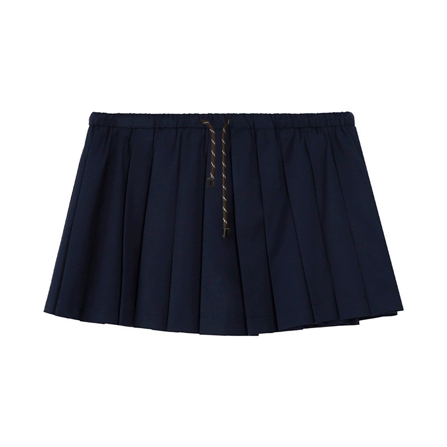 Drawstring Pleated Skirt