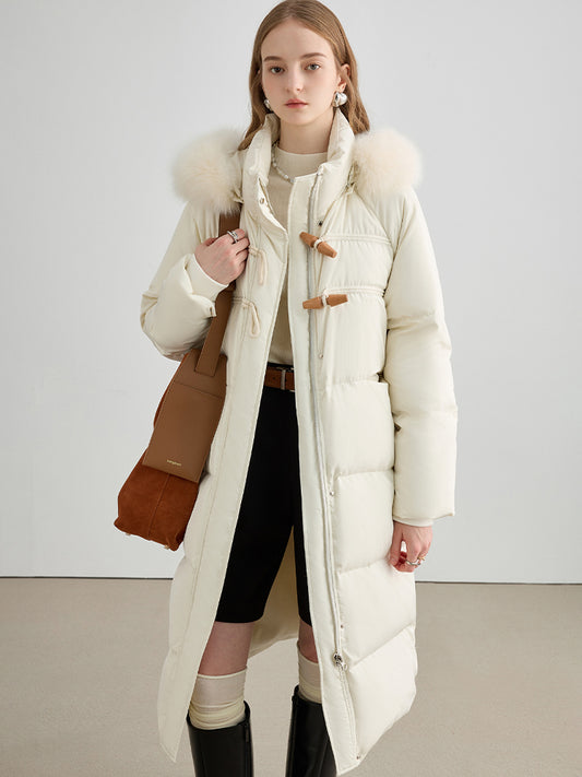 Fur Hood Middle Coat