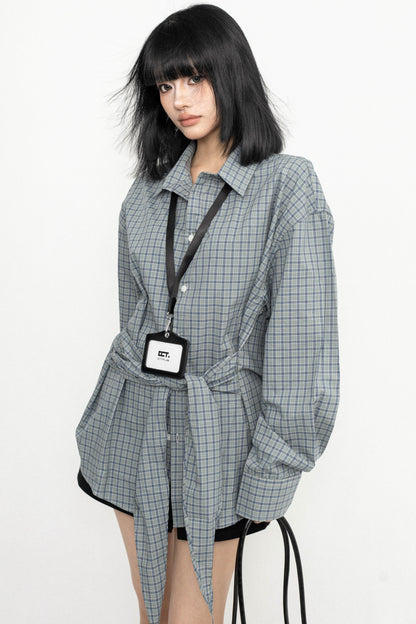 Casual Lace-up Design Shirt