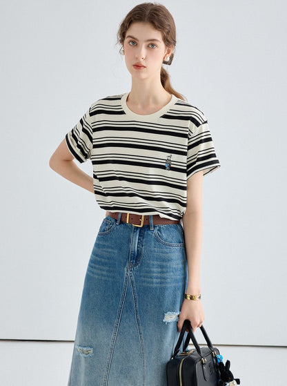 Stripe Crew Neck Top