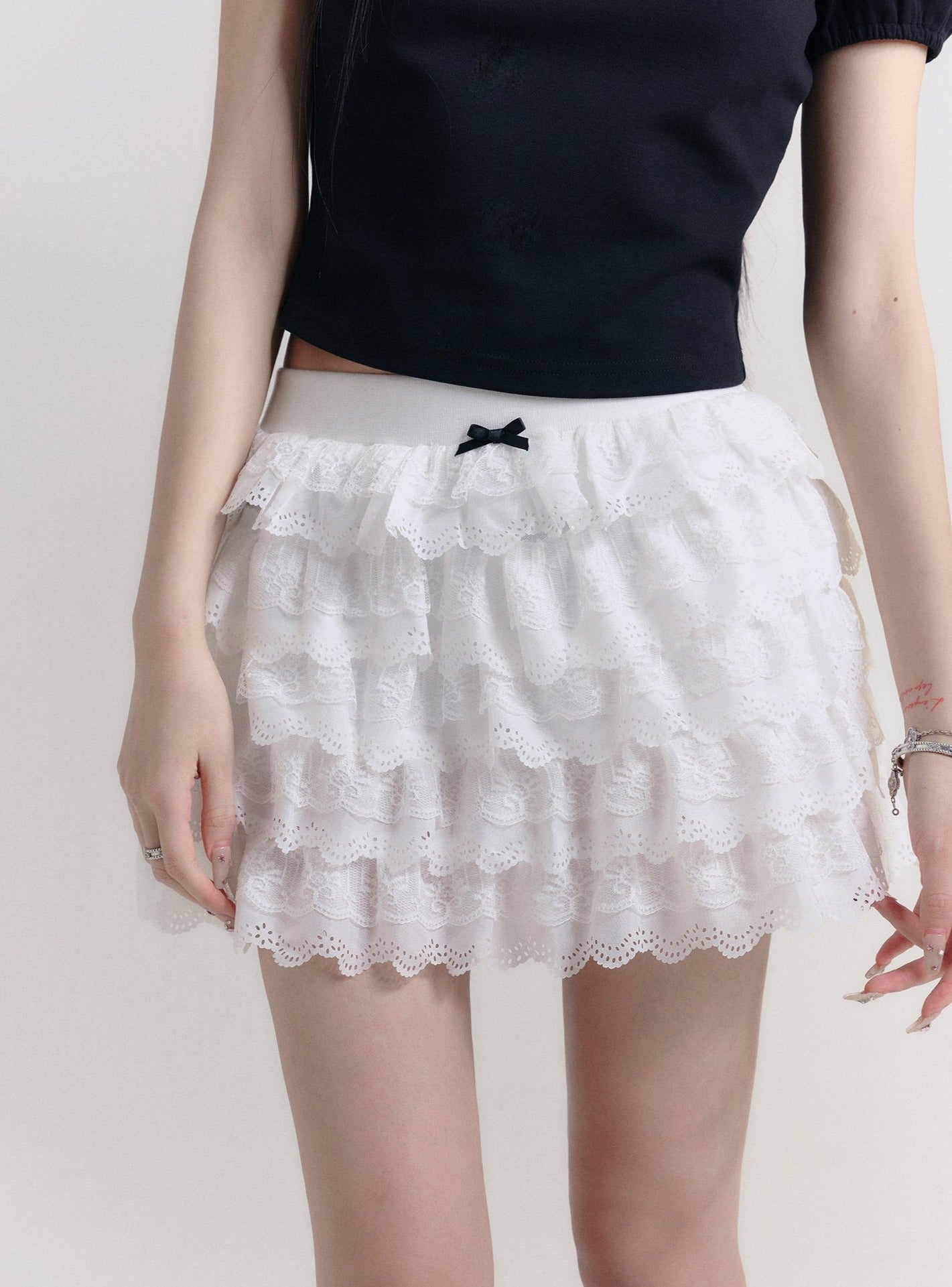 Sweetheart Sweet Cream Cake Skirt