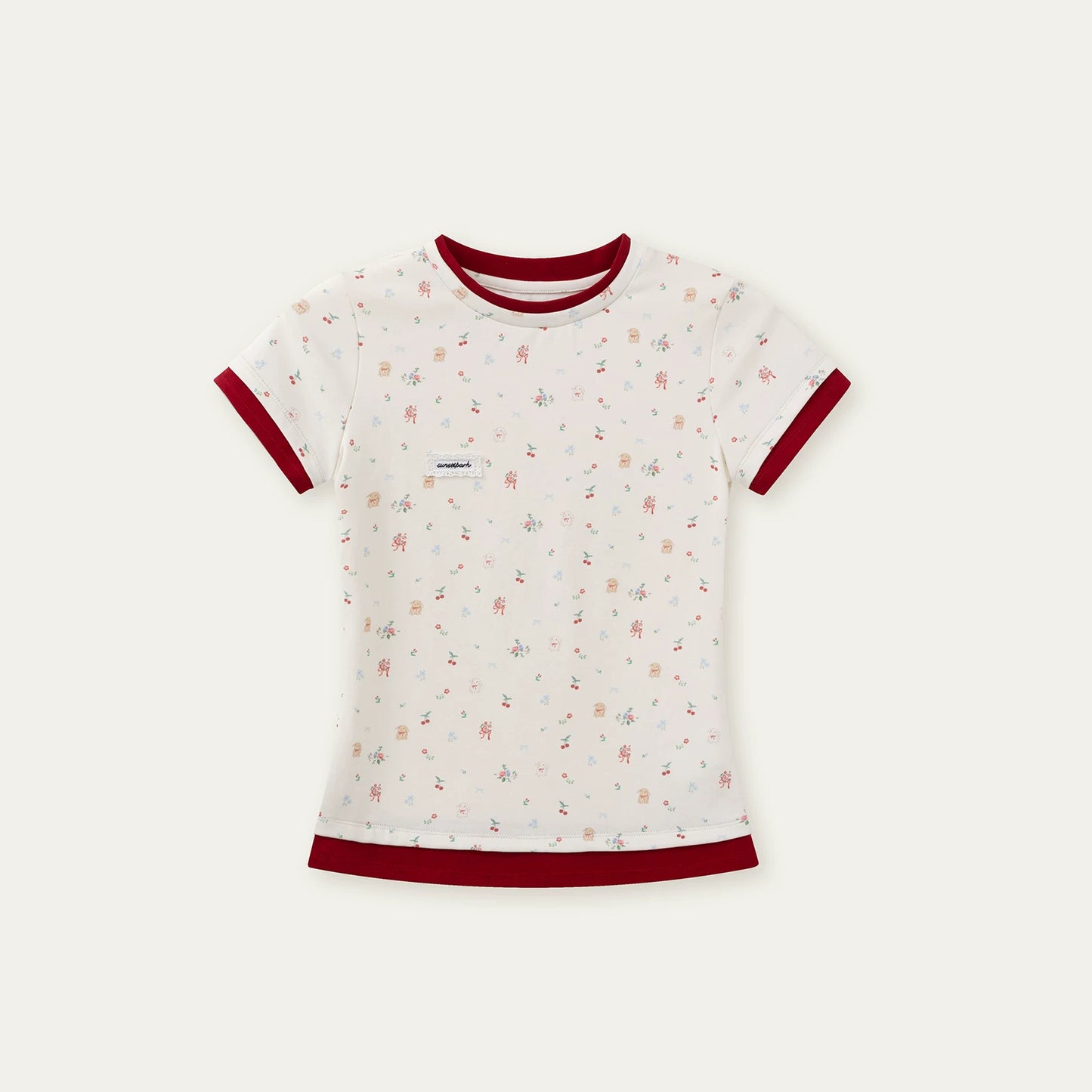 Contrasting Cotton Slim-Fit Top