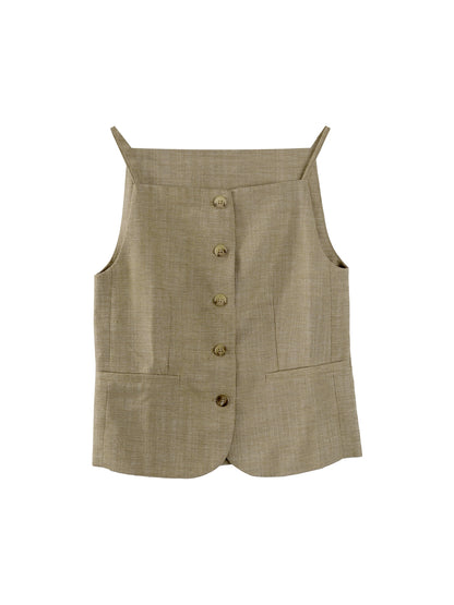 Tawny Linen Vest Set-Up