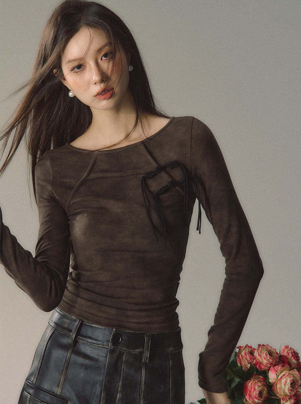 Chinese Disc Button Knitwear Tops