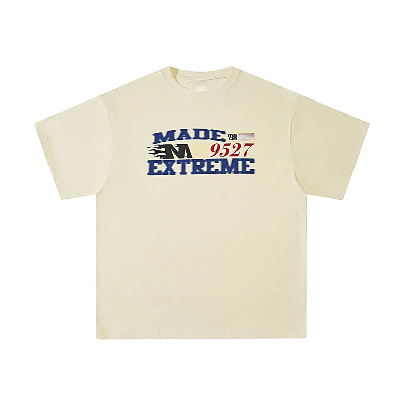 Alphabet Print T-Shirt mit kurzen Ärmeln
